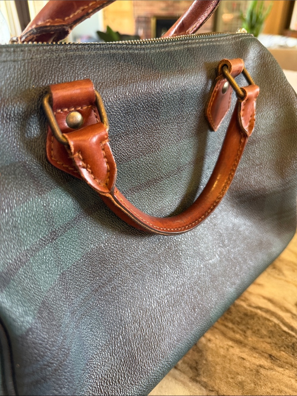 Polo by Ralph Lauren Boston Bag Tote with Brown Leather Trim- STUNNING - Picture 7 of 11